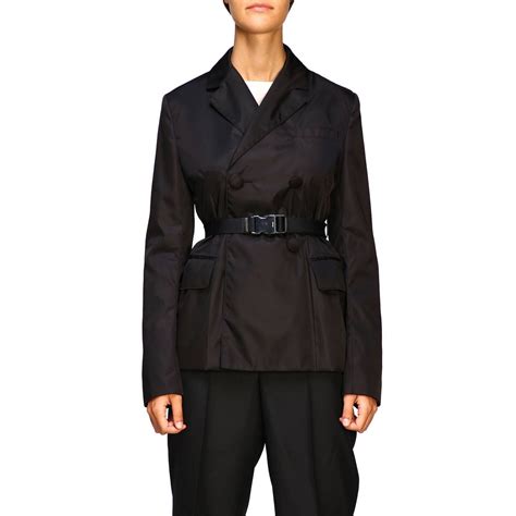 prada workwear jacket|prada women's double breasted jackets.